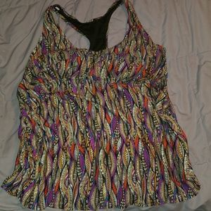 Patterned Tankini Top